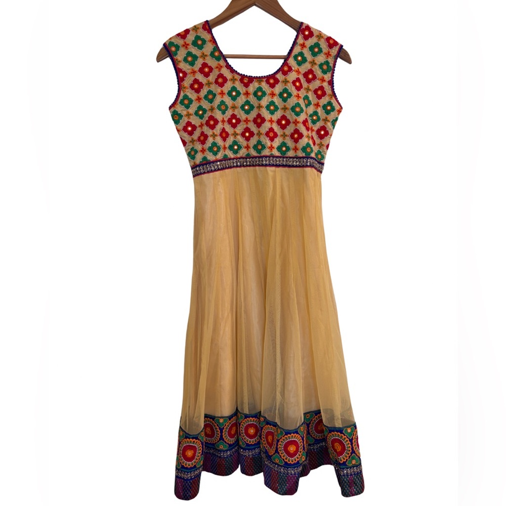 Embroidered Anakarli mid length dress